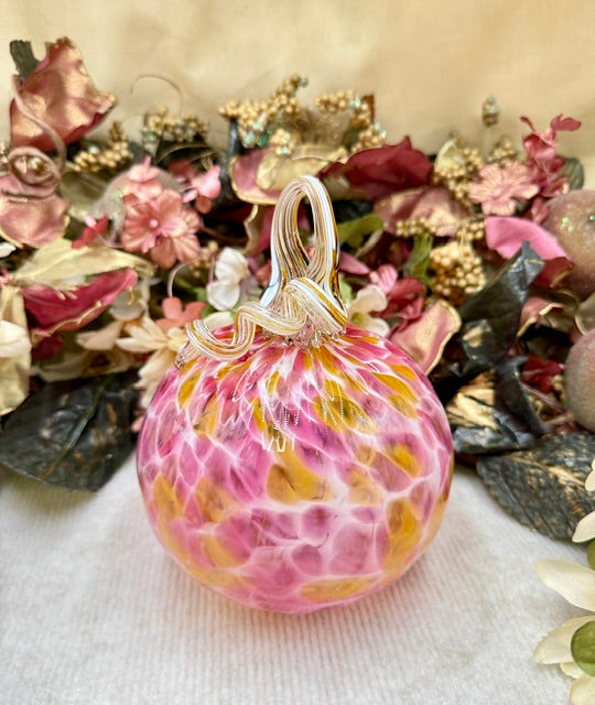 Hoogs and Crawford Multicolor Pink and Yellow Pumpkin - Large