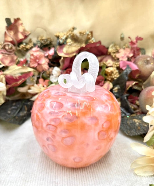 Yukimi Matsumoto Light Orange and Pink Dot Pumpkin - Large