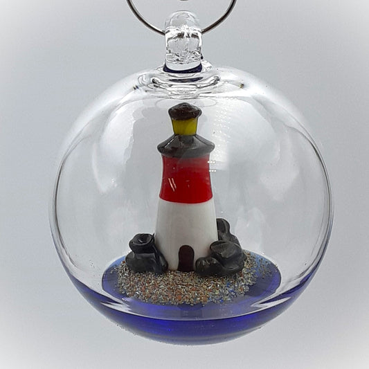 Lighthouse Ornament Red