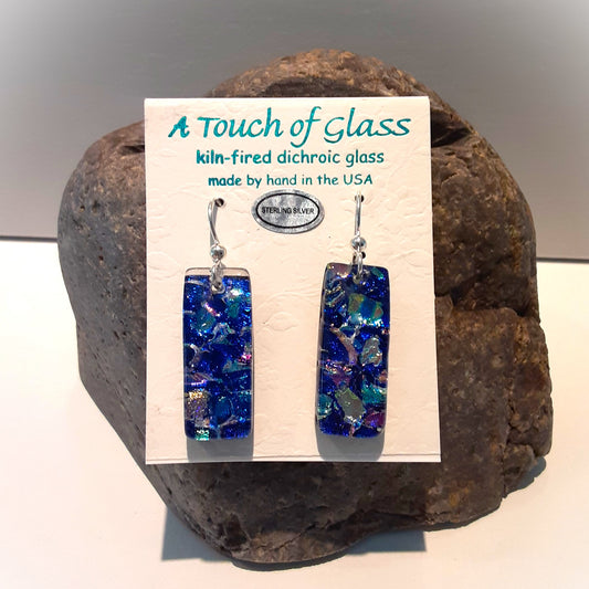 Long Mosaic Azule Earrings