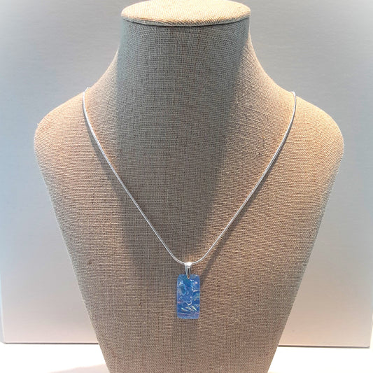 Rectangle Necklace Sapphire