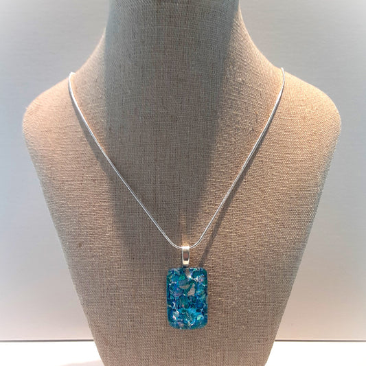Large Rectangle Necklace Sapphire