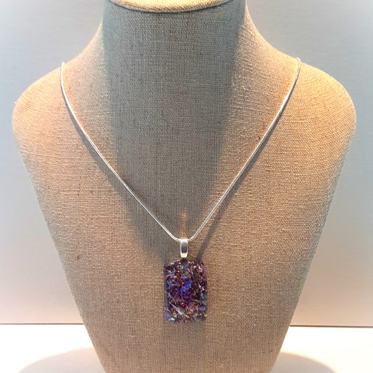 Large Rectangle Necklace Violet