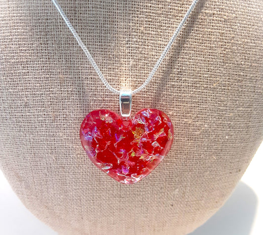 Heart Necklace Red