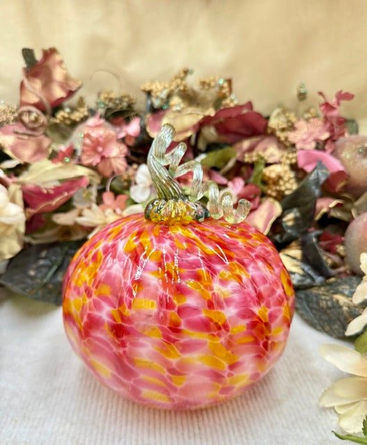 Hoogs and Crawford Multicolor Yellow and Pink Pumpkin - Large