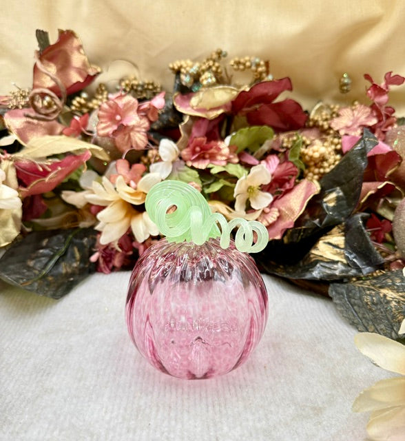 Serenade Glass Dark Pink/Clear Pumpkin - Small