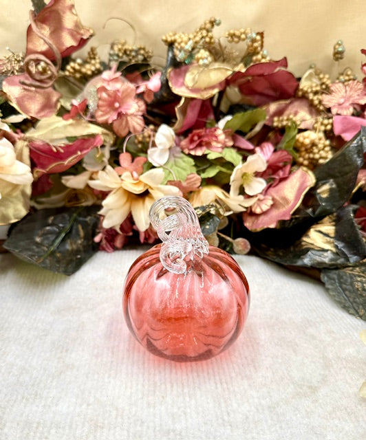 Hoogs and Crawford Peachy Pink and Clear Pumpkin - Small