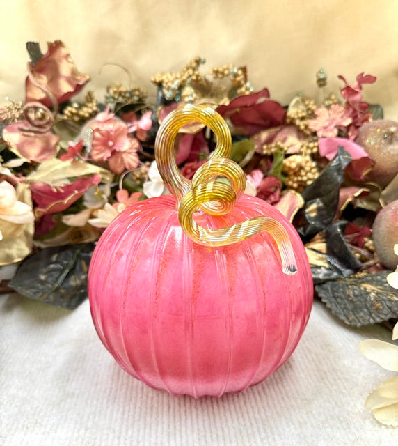 Yukimi Matsumoto Dark Pink and Orange Speckled Pumpkin - Large