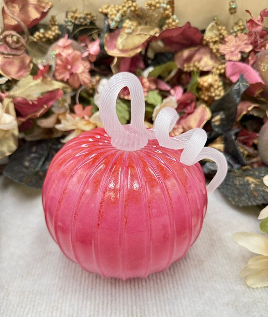 Yukimi Dark Pink and Orange Speckled Pumpkin - Large