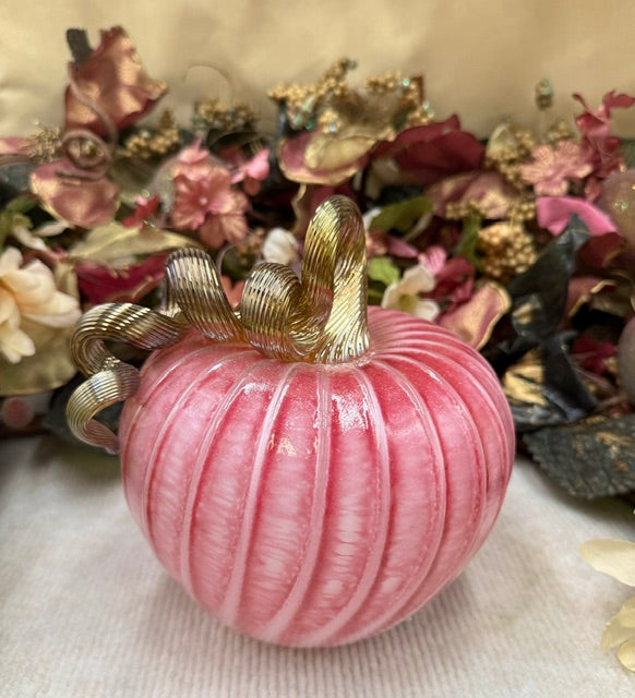 Yukimi Light Pink and Gold Pumpkin - Large