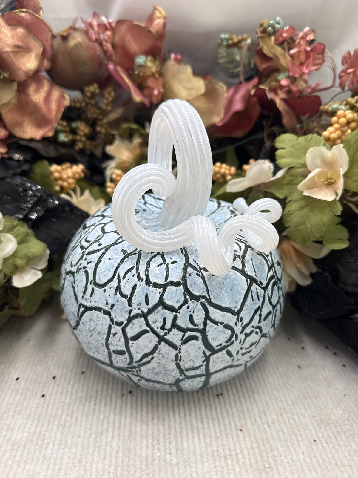 Belleau White and Green Crackle Pumpkin - XXL