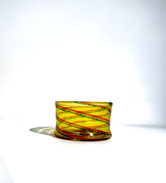 Fritz Glass Regular Salt - Yellow, Red, and Dark Green