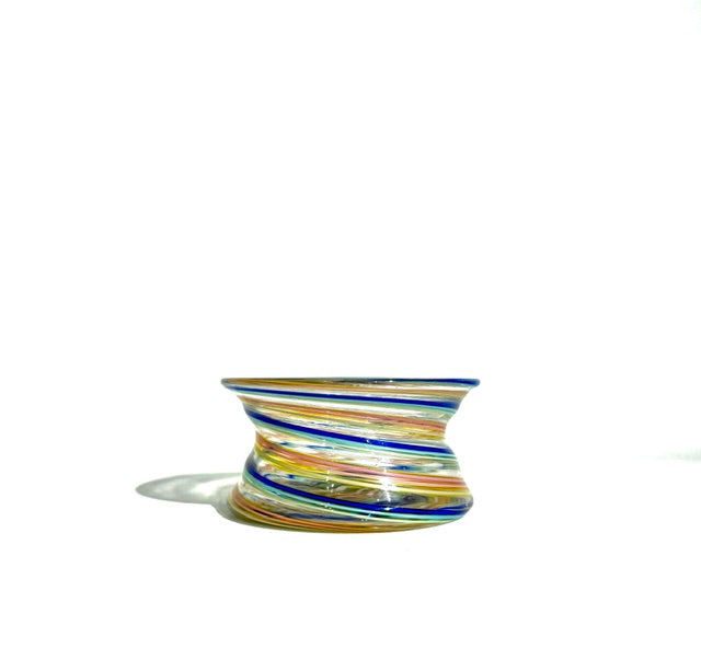 Fritz Glass Regular Salt - Clear, Peach, Teal, Pink and Dark Blue