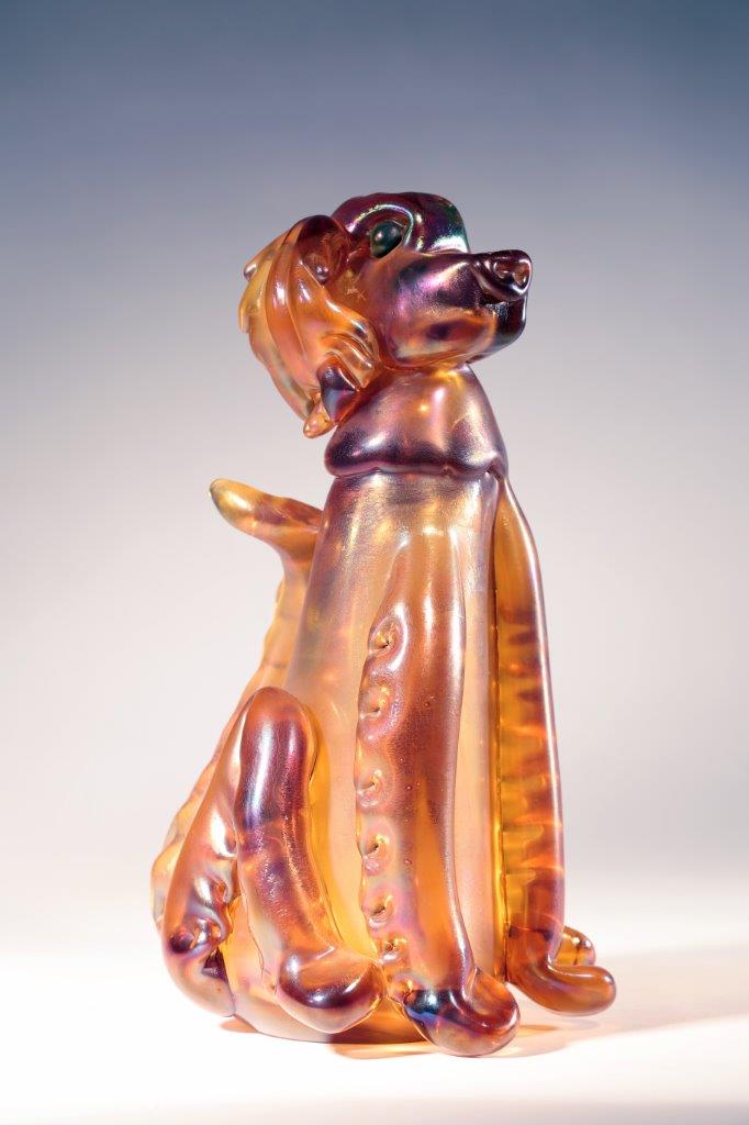 Handcrafted Glass Sculpture "Jimmy" by Richard Jolley