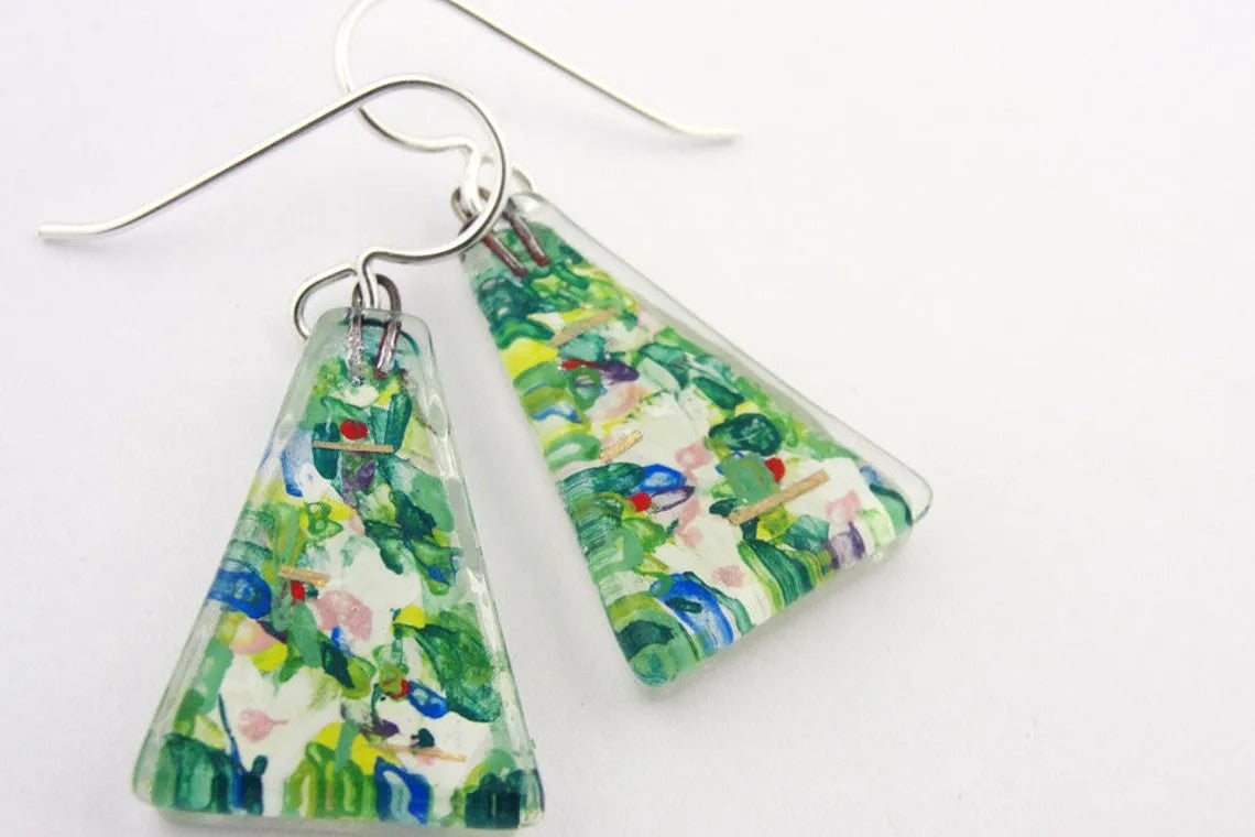 MOMO Glassworks Nenuphar Triangle Earrings - Medium