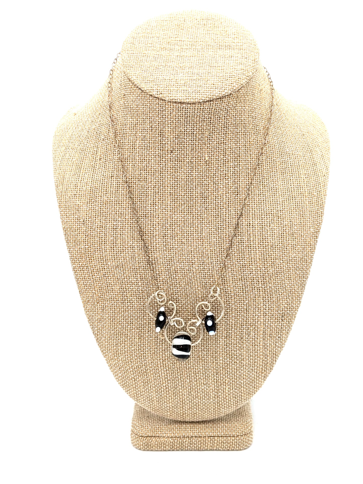 Black & White Trio Statement Necklace