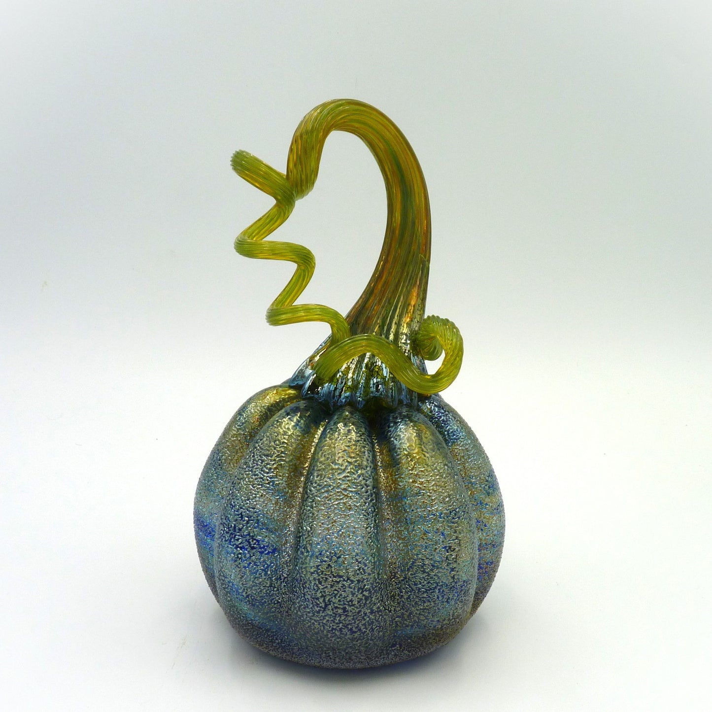 Magyar Long Stem Pumpkin Medium Metallic Blue Green