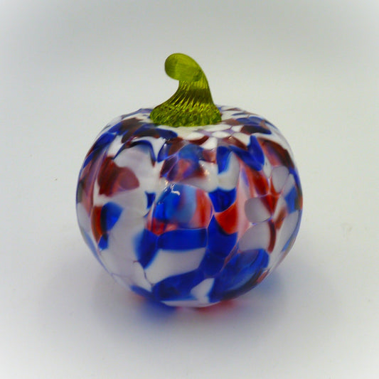 Elias Glass Pumpkin Red/Blue/White