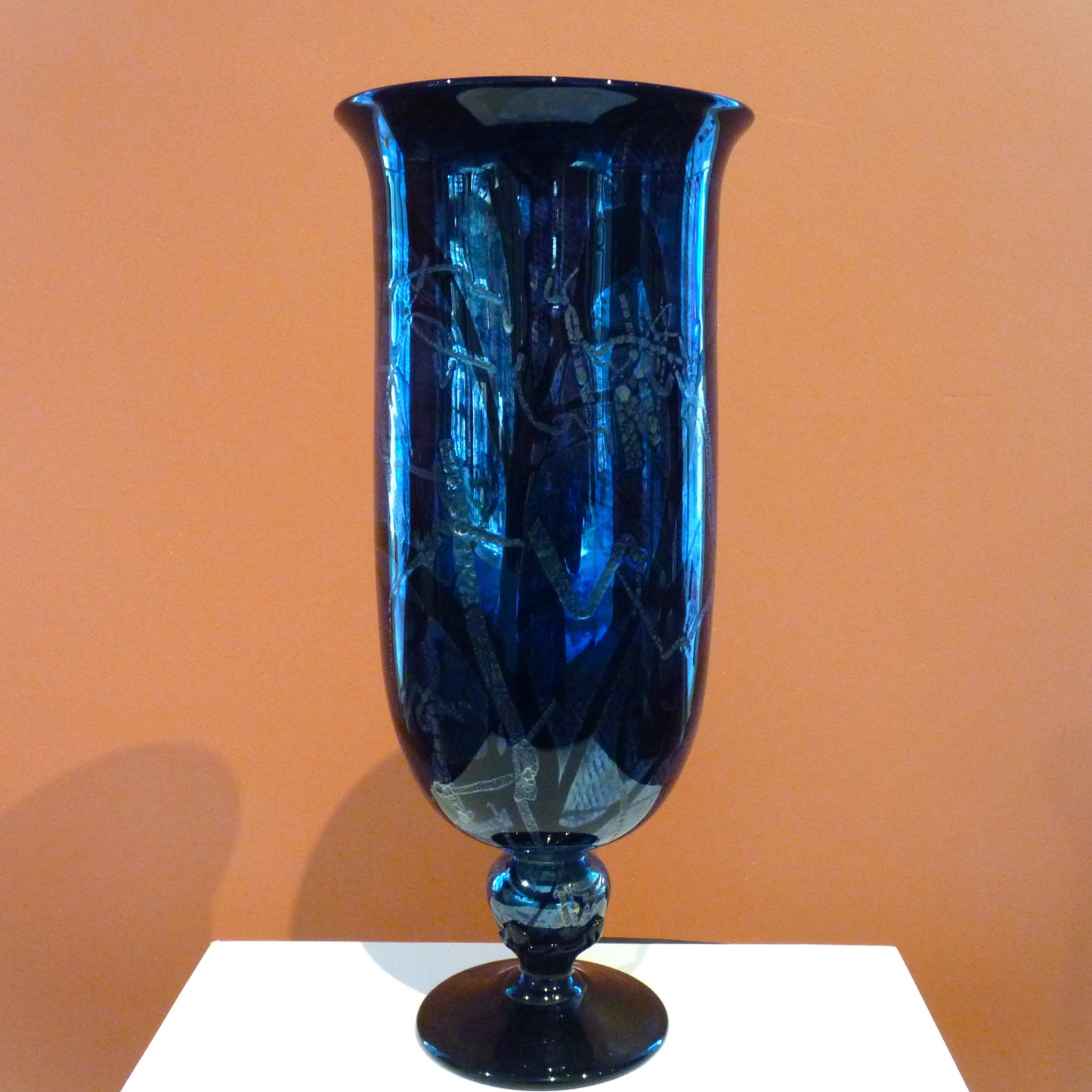 Handblown Glass Midnight Festival Vase #18 by Magyar & Mayer