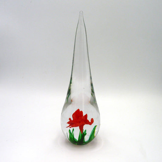 Triple Rose Paperweight Red #4