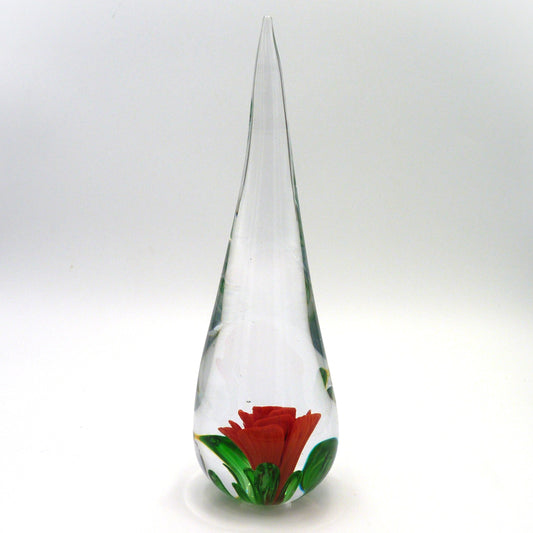 Triple Rose Paperweight Red #3