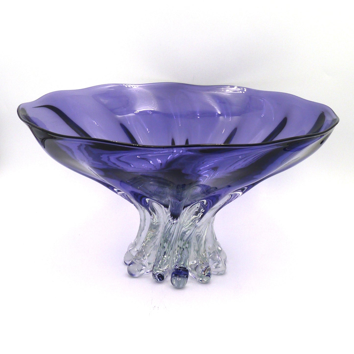Handblown Glass Arbor Bowl Violet by Ed Branson