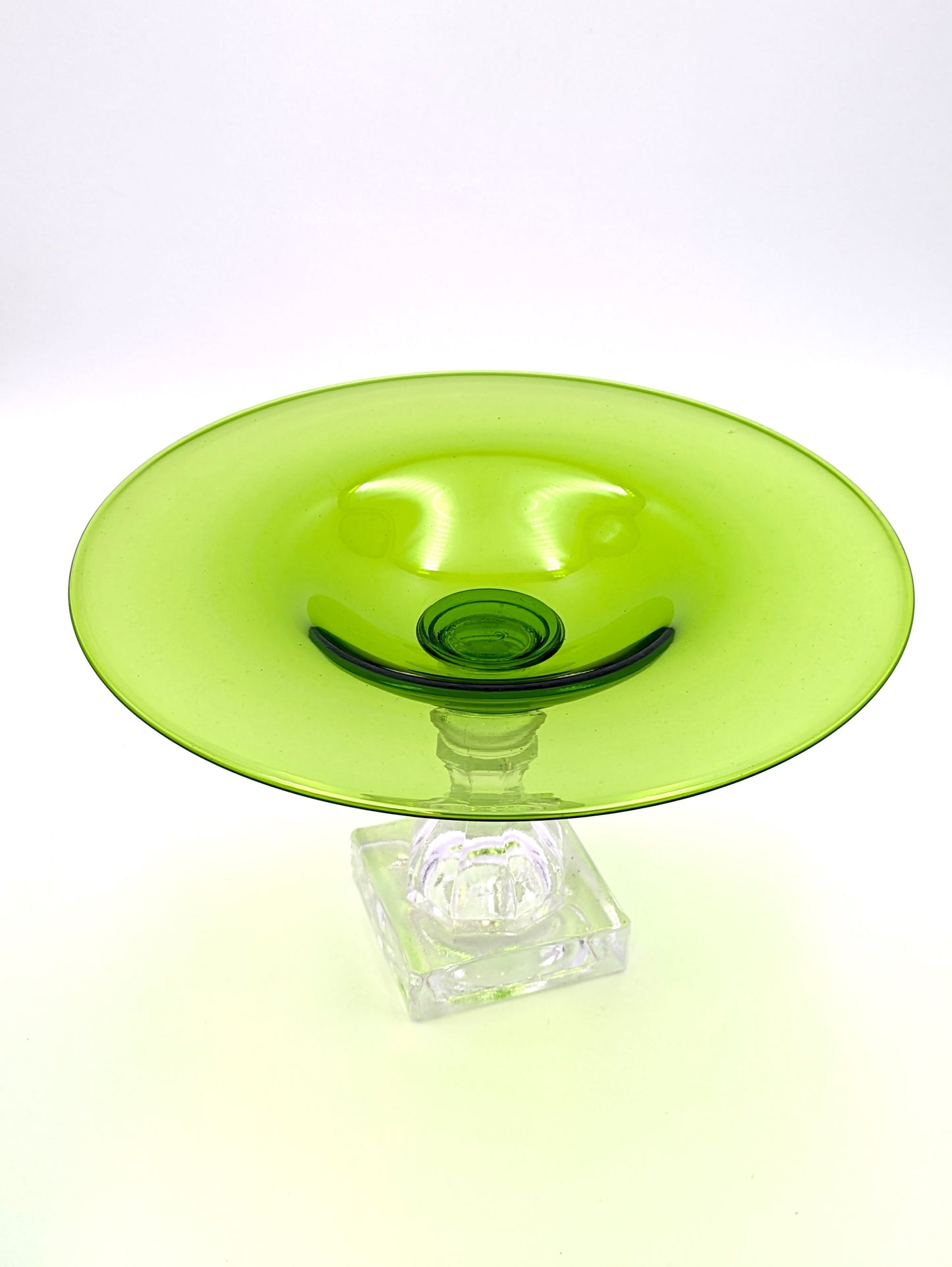 Handblown Glass Victorian Compote Reproduction by McDermott