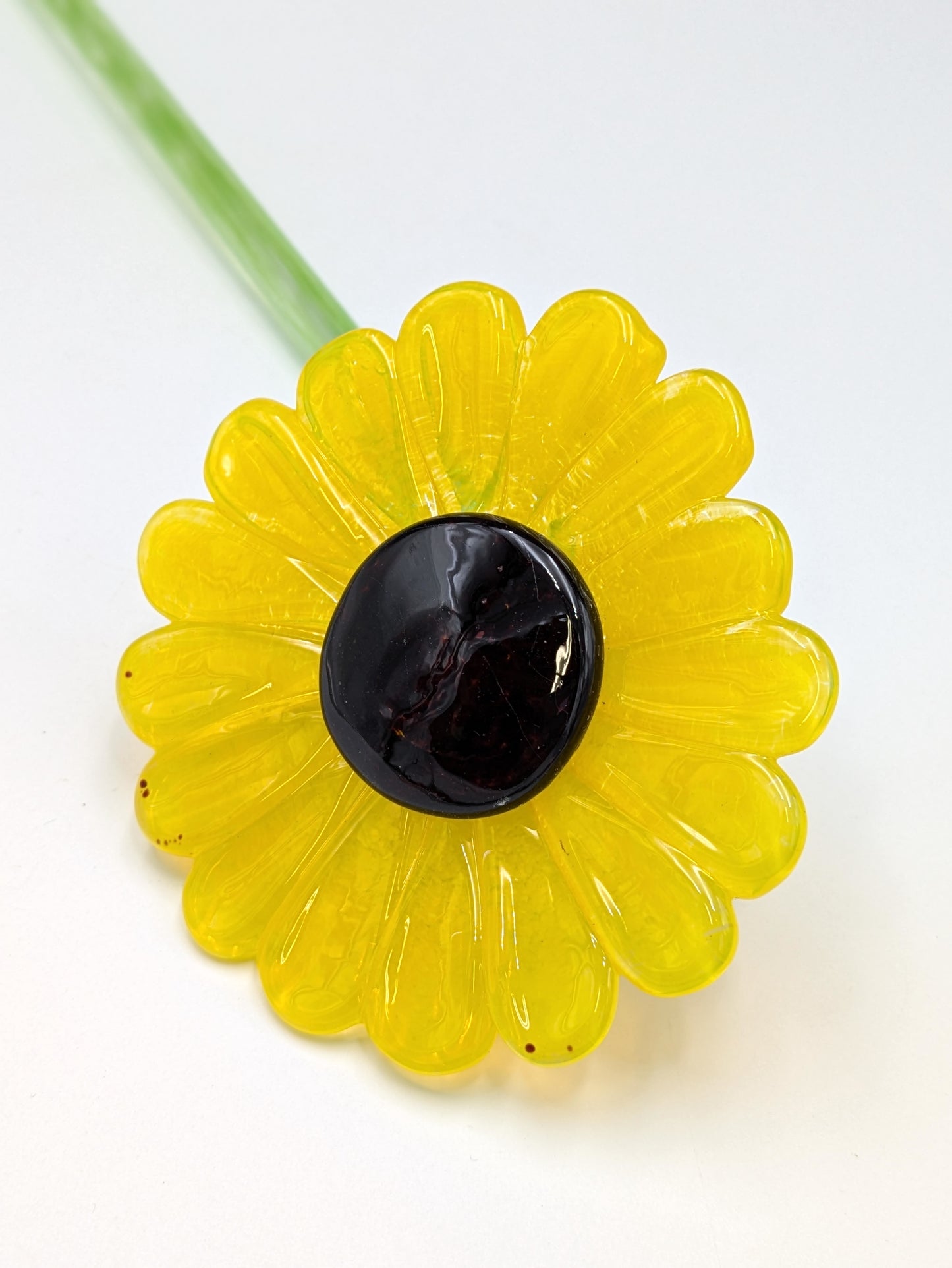 Handblown Glass Sunflower by Belleau Art Glass