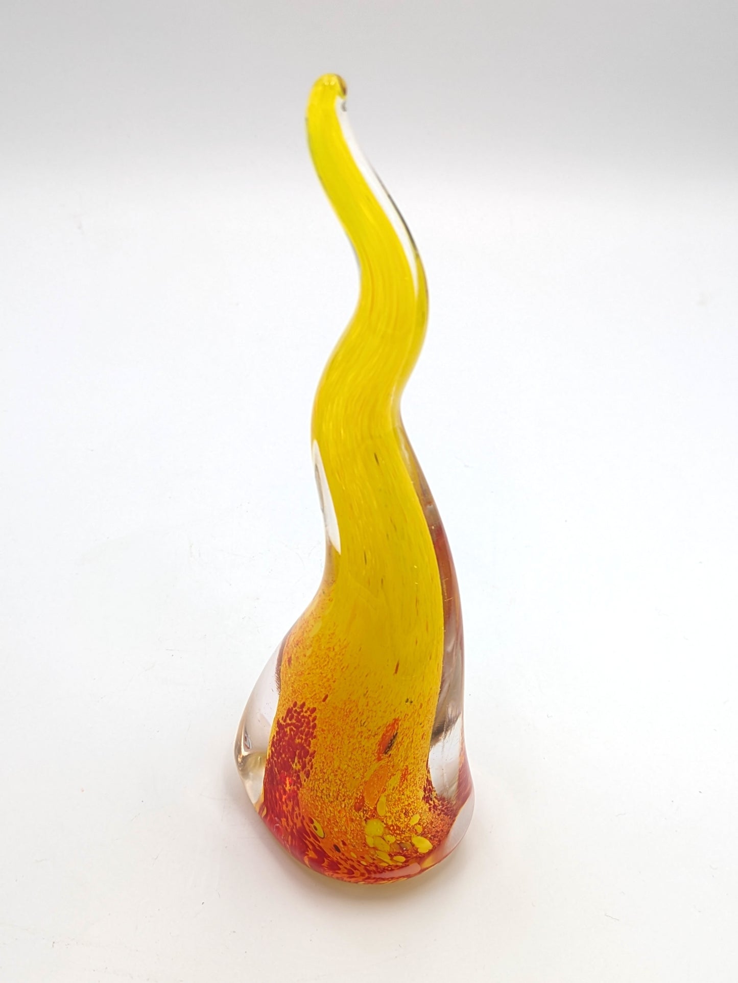 Handblown Glass Flame Paperweight by Belleau Art Glass