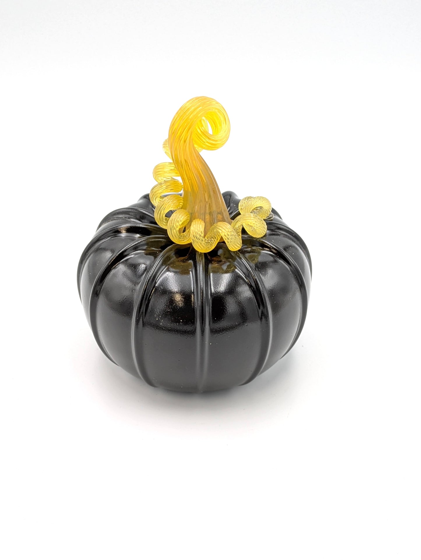 X-Small Handblown Opaque Glass Pumpkin by Belleau