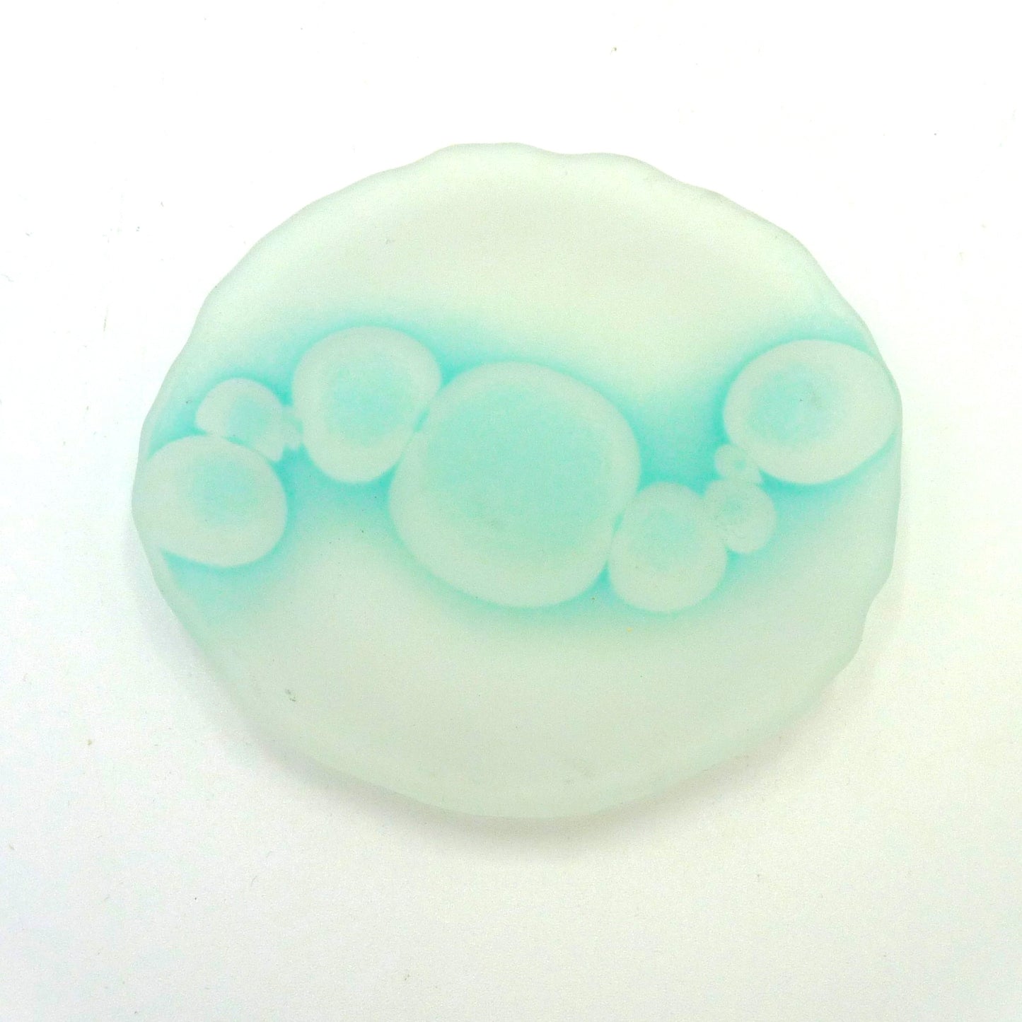 Handblown Glass Sandblasted Small Plate