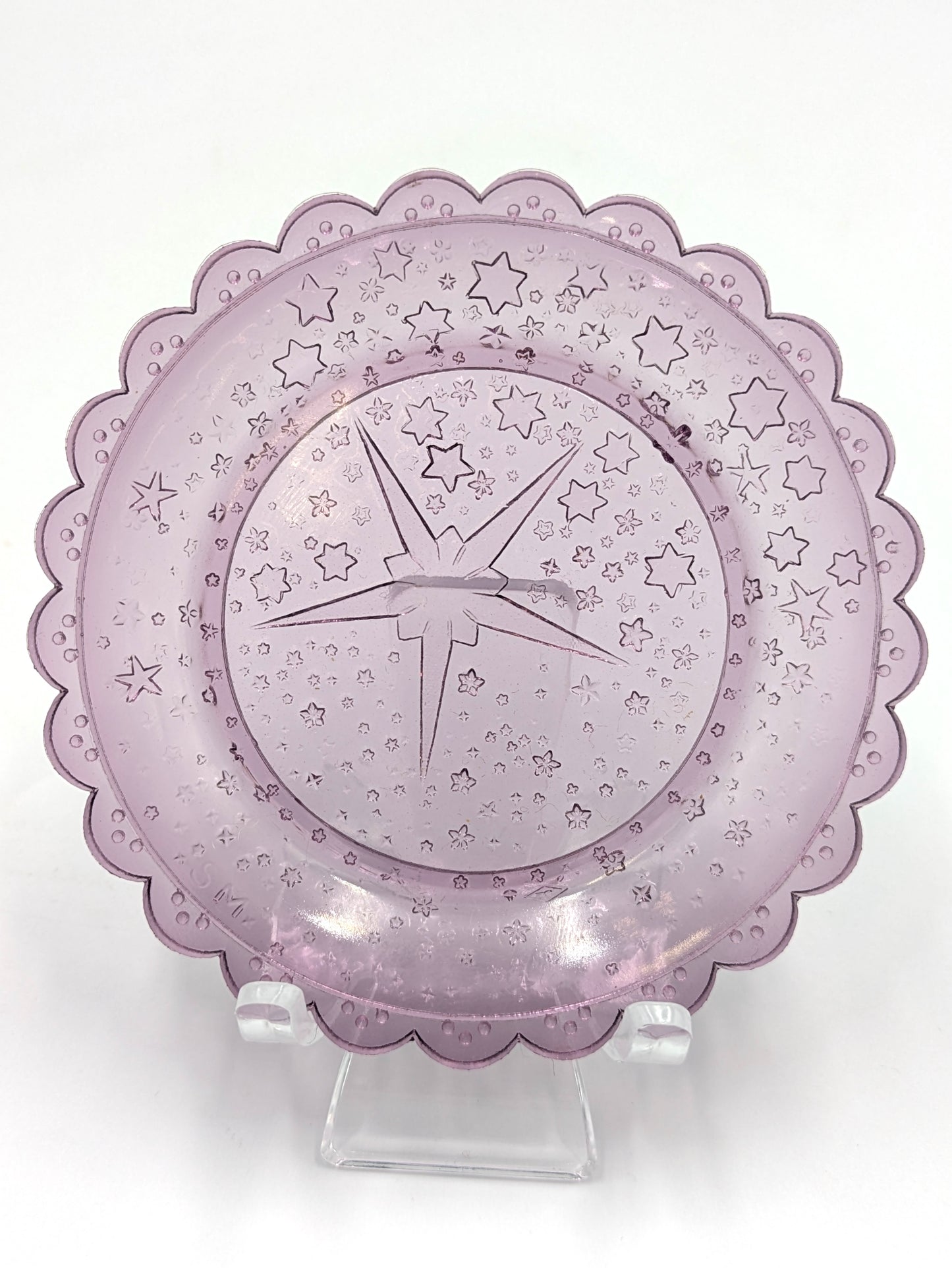 Hand Pressed Glass Cup Plate "Sandwich Glass Museum 1985 Christmas"