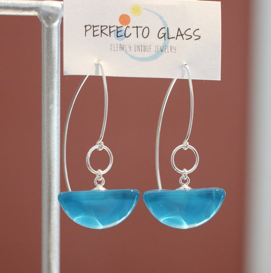 Perfecto Half-Moon Earrings Turquoise
