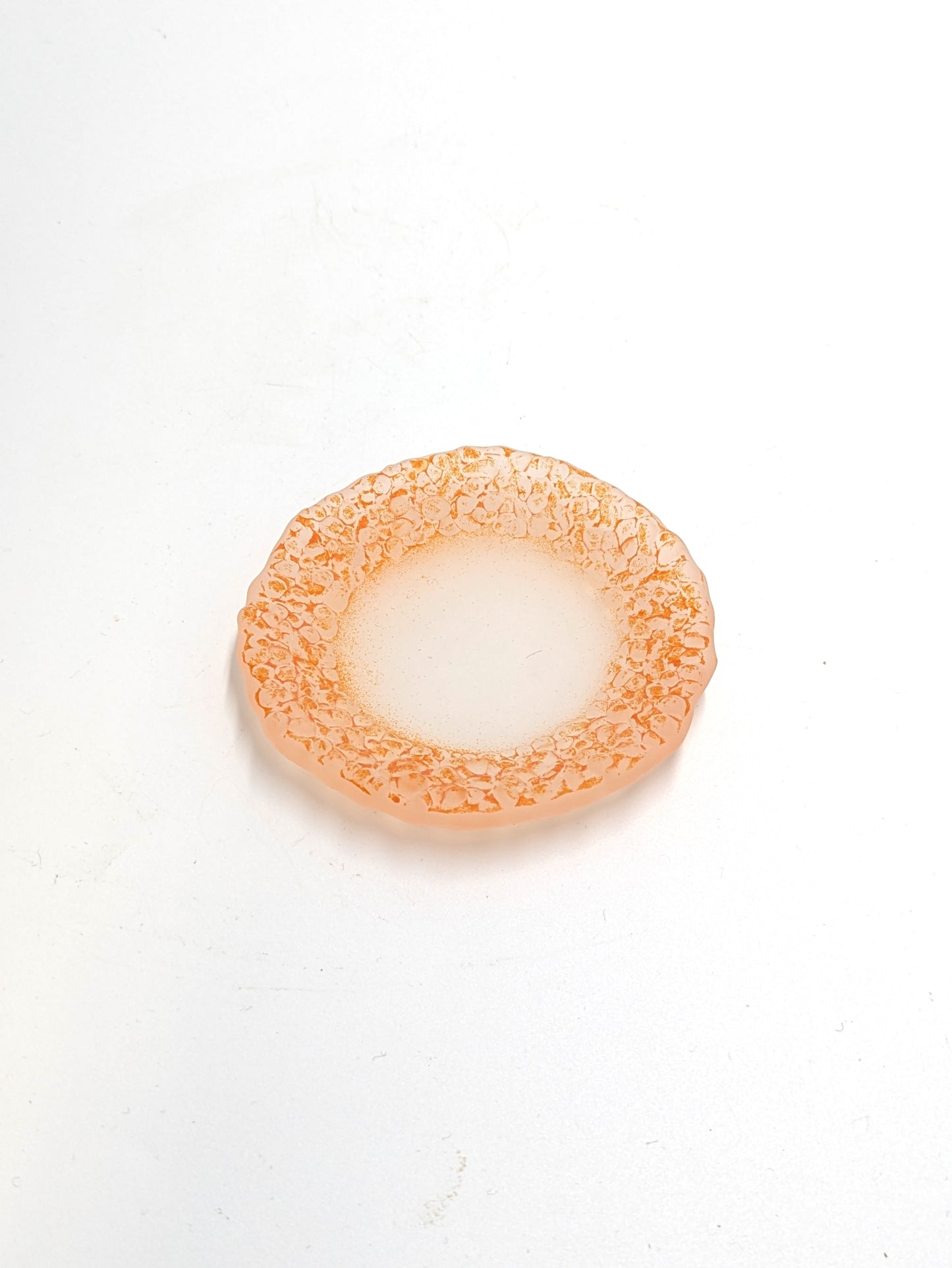 Handblown Glass Sandblasted Small Plate
