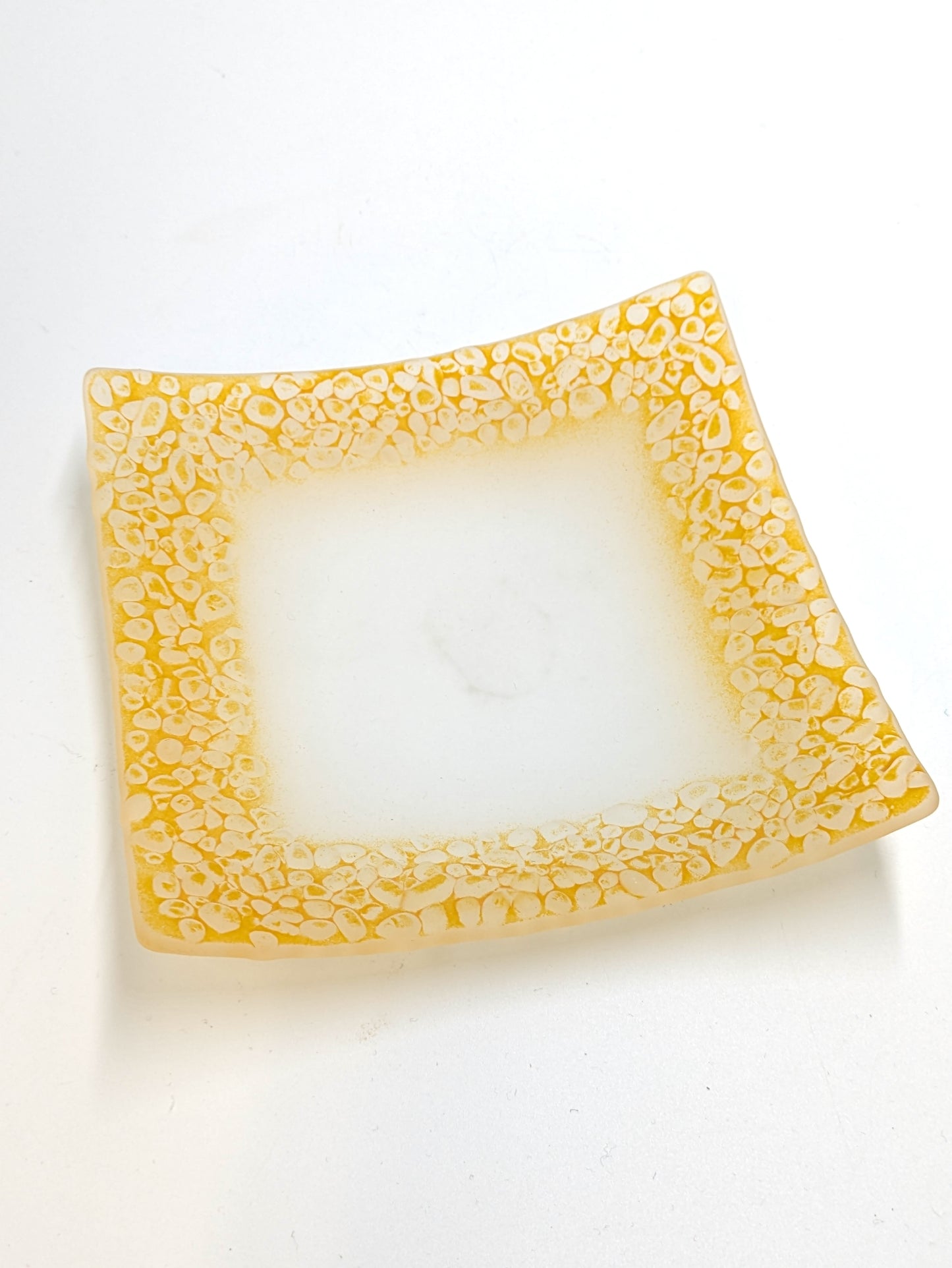 Square Dish Orange Sea Foam