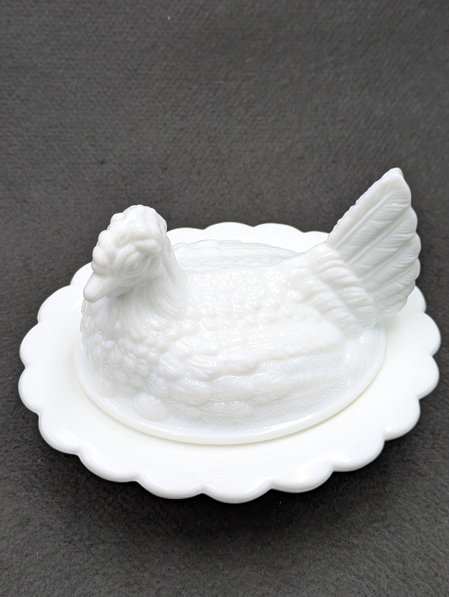 Handmade Reproduction Pressed Glass "Hen on Nest"