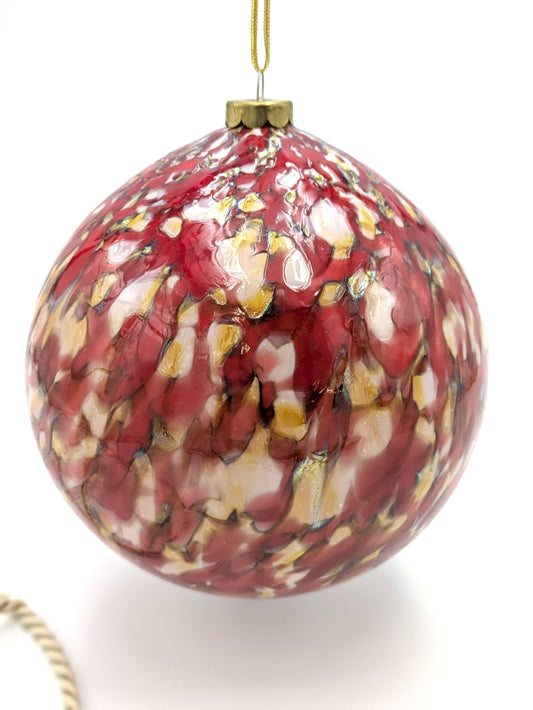 Handblown Large Glass Christmas Tree Ornament by Elias Studio
