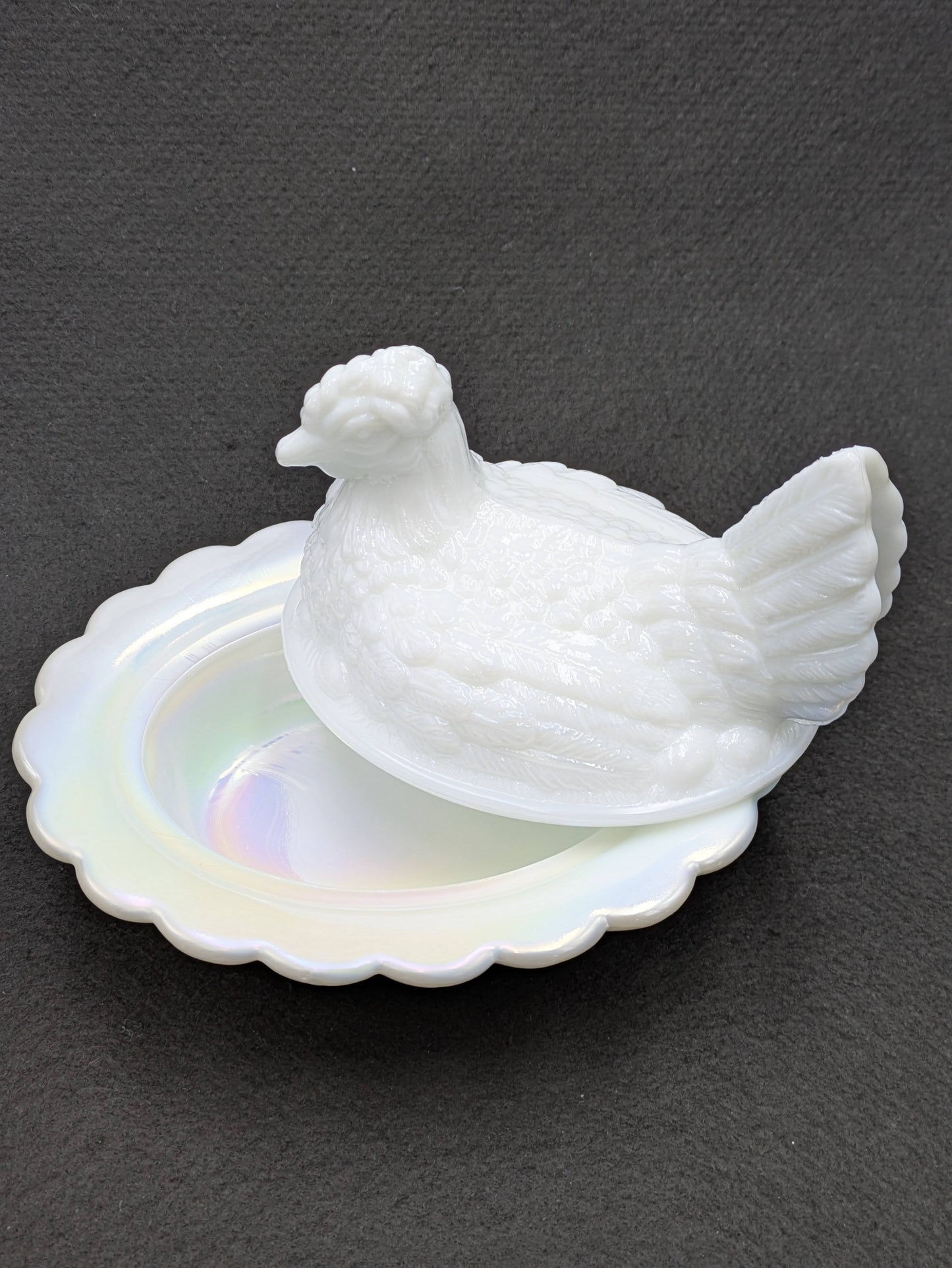 Handmade Reproduction Pressed Glass "Hen on Nest"