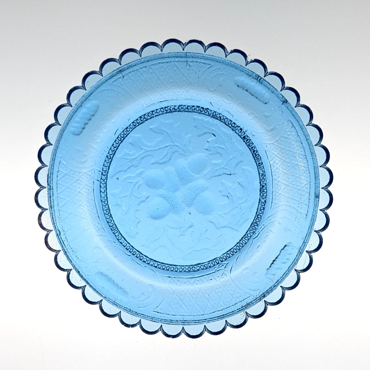 Hand Pressed Glass Cup Plate Oak Leaf & Acorn by McDermott