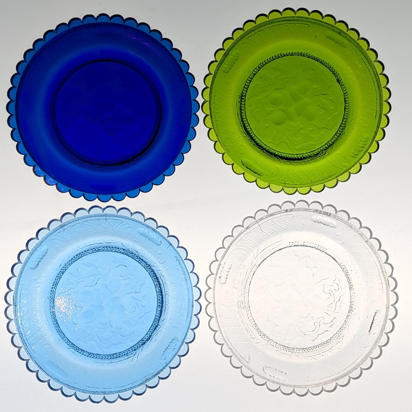 Hand Pressed Glass Cup Plate Oak Leaf & Acorn by McDermott