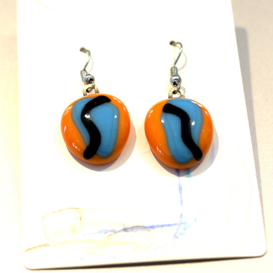 Zander Earring Orange / Blue