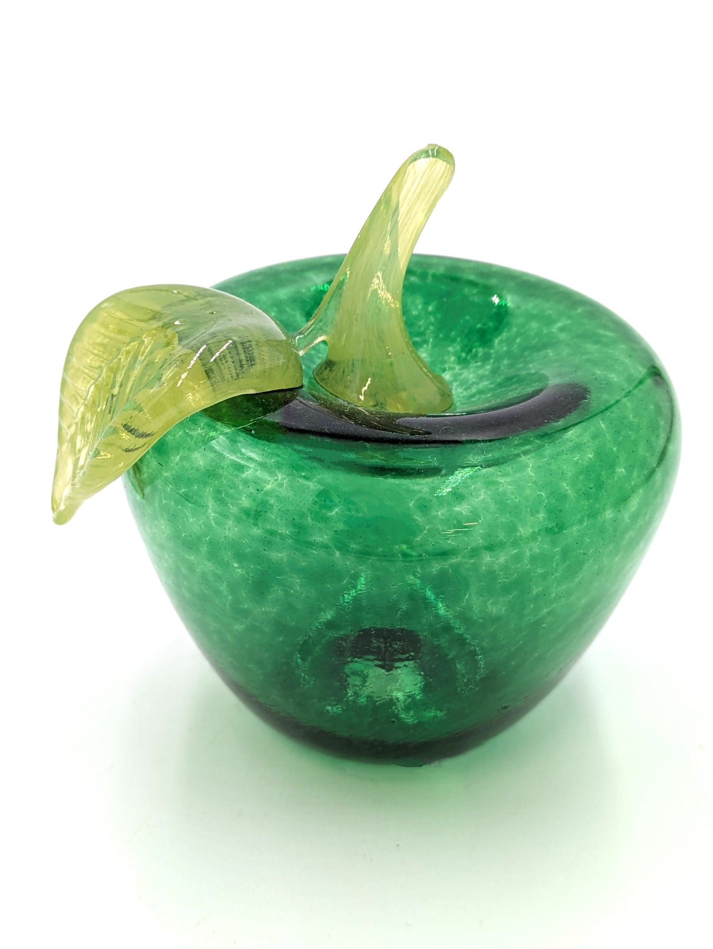 Handcrafted Glass Apple Paperweight by SGM Studio