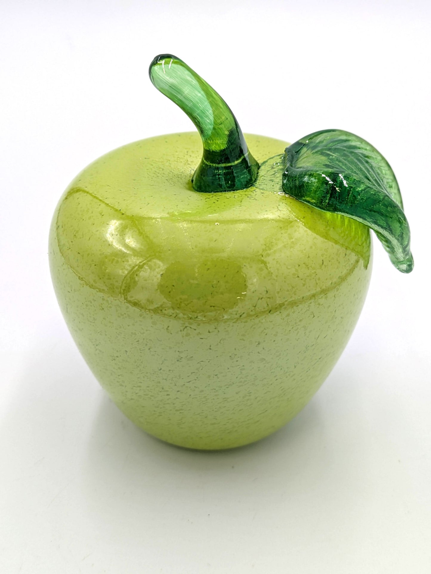 Handcrafted Glass Apple Paperweight by SGM Studio