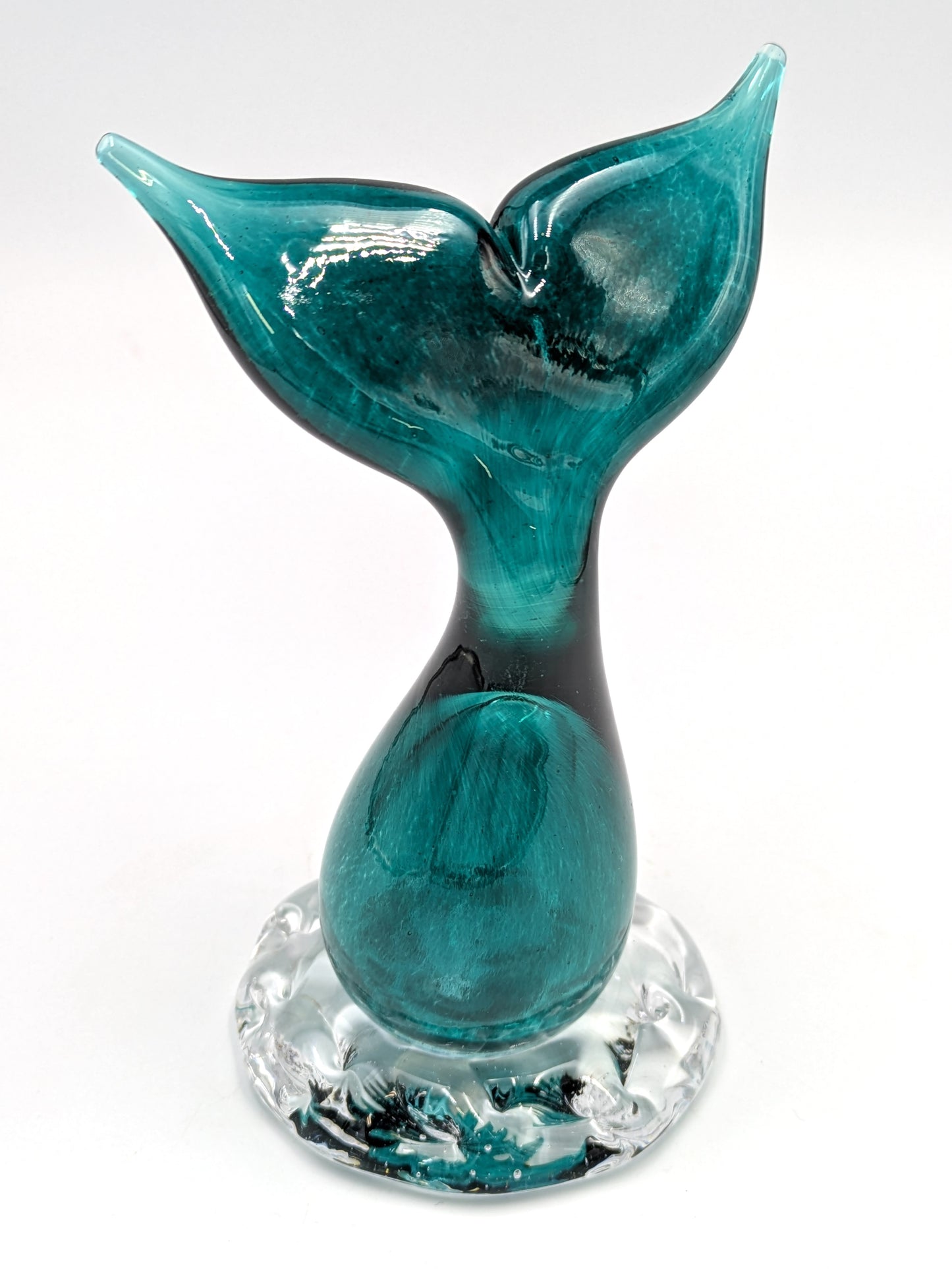 Handblown Glass Whale Tail by SGM Studio