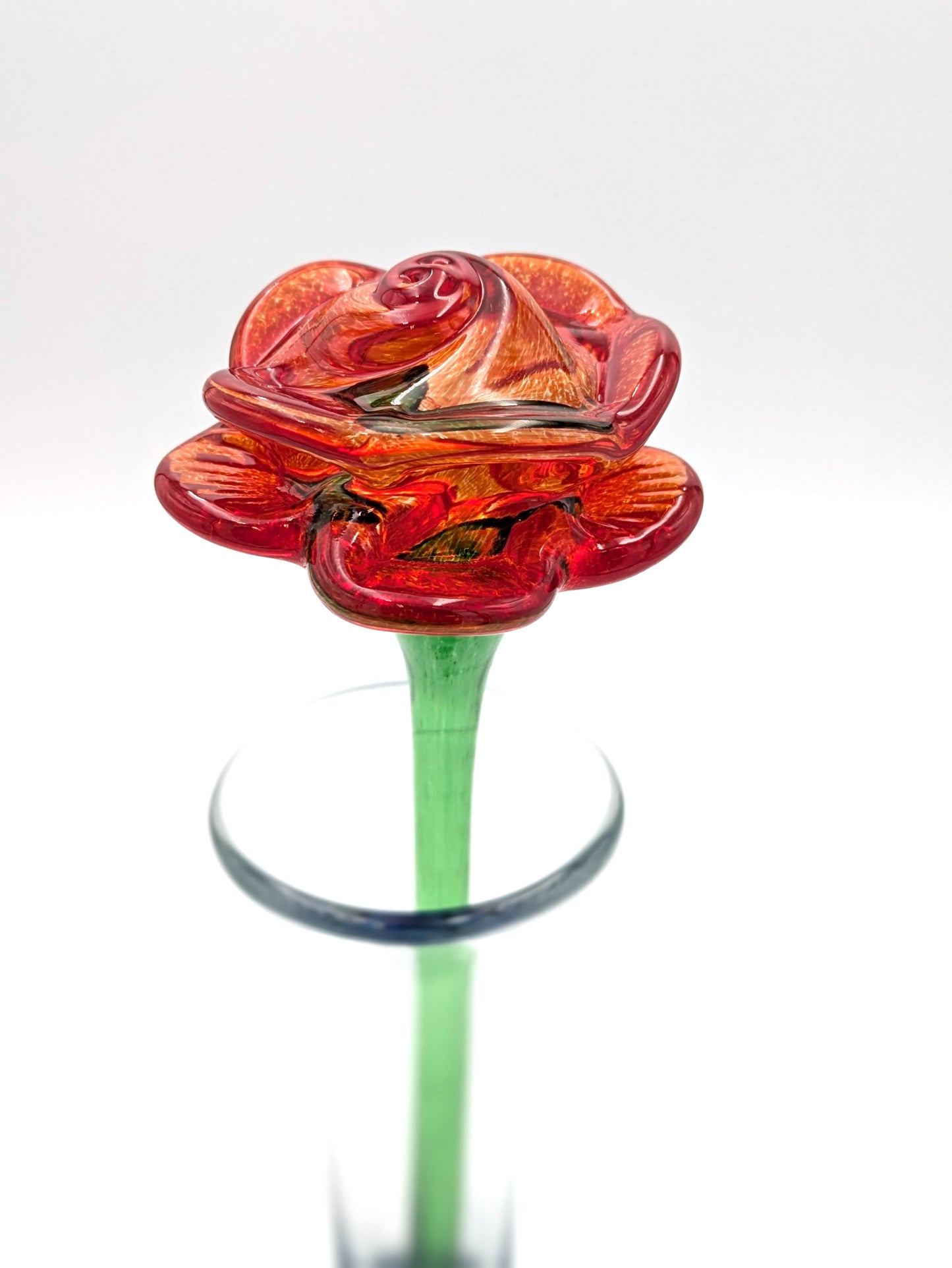 Handblown Glass Rose by Peter Waechter