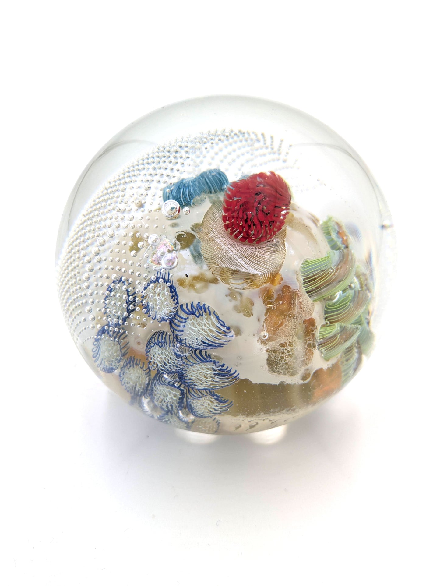 Handblown Glass Paperweight - Megaplanet 3.5"D