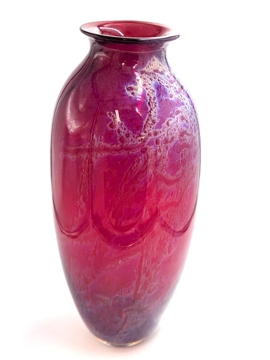 Handblown Glass "New Mexico" Ruby Mega Vase