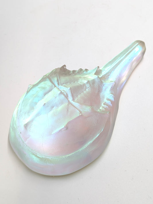 Handblown Glass Aural Horseshoe Crab by Jeremy Sinkus