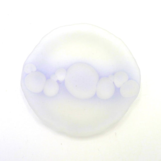 Handblown Glass Sandblasted Small Plate