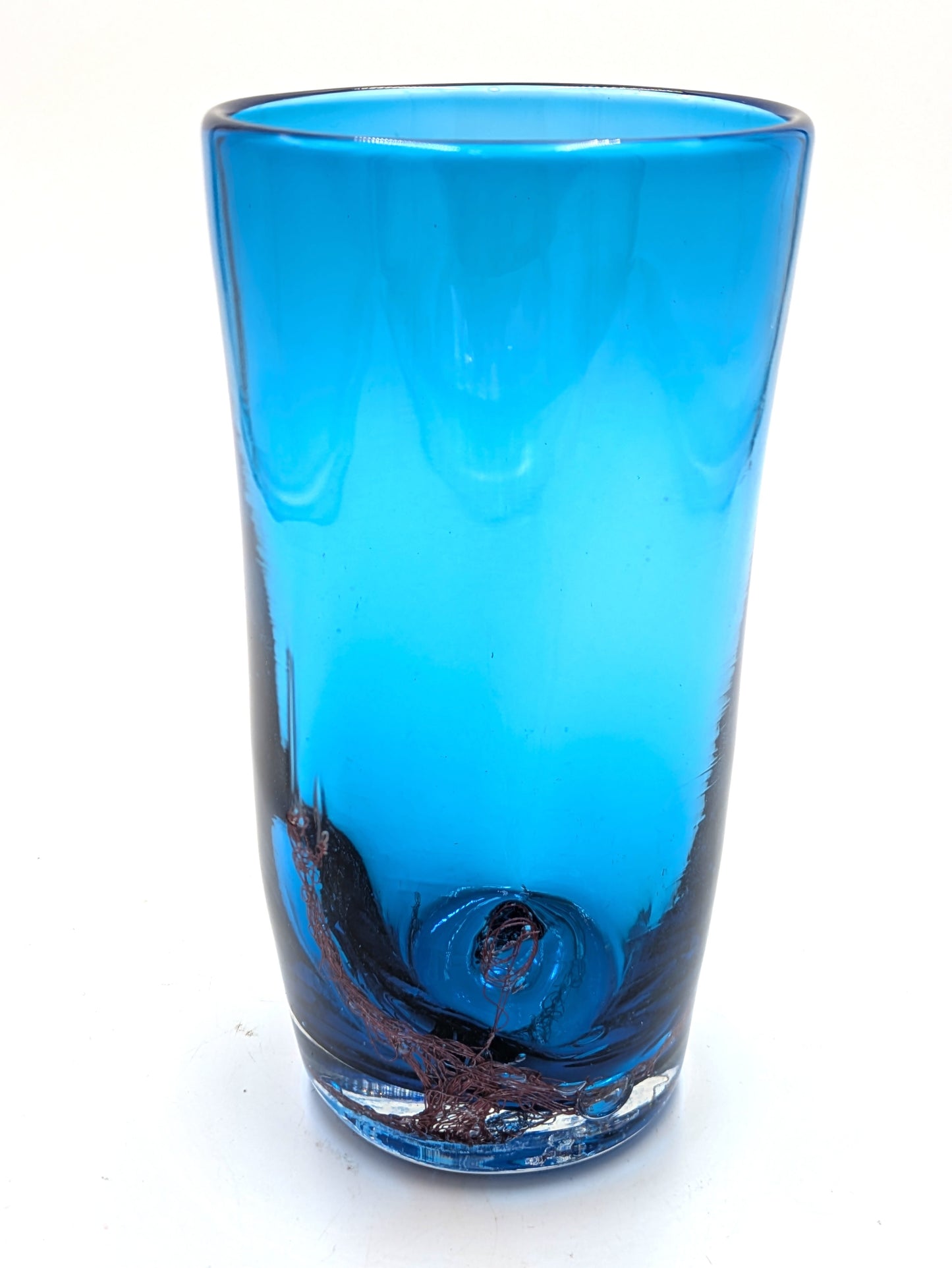 Handblown Glass Zigure Vessel Blue